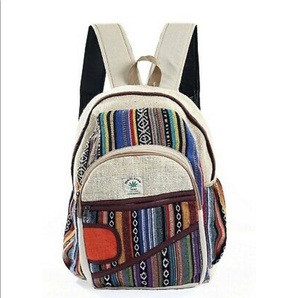 Handbags - Hemp Backpack Bohemian Style